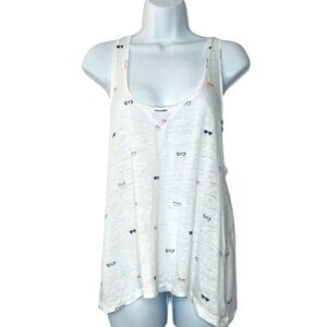 Rails Sleeveless Scoop Neck Racerback Top. Fun Sunglasses Multicolor Print. Sz M